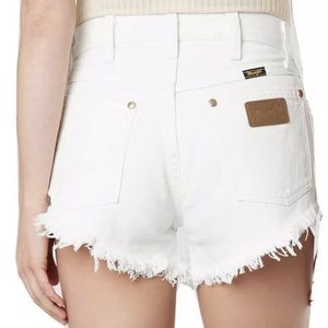 Women's Reworked Wrangler Jean White Shorts 30
